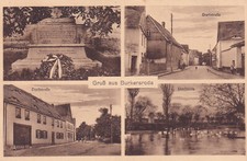 Greetings from Burkersroda - Village Road & War Memorial & Village Pond - Laucha 1927