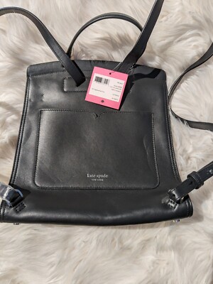 Kate Spade Croc-Embossed Colorblock Medium Backpack Purse Patent leather backpack Kate Spade Navy in Patent leather  main image 4