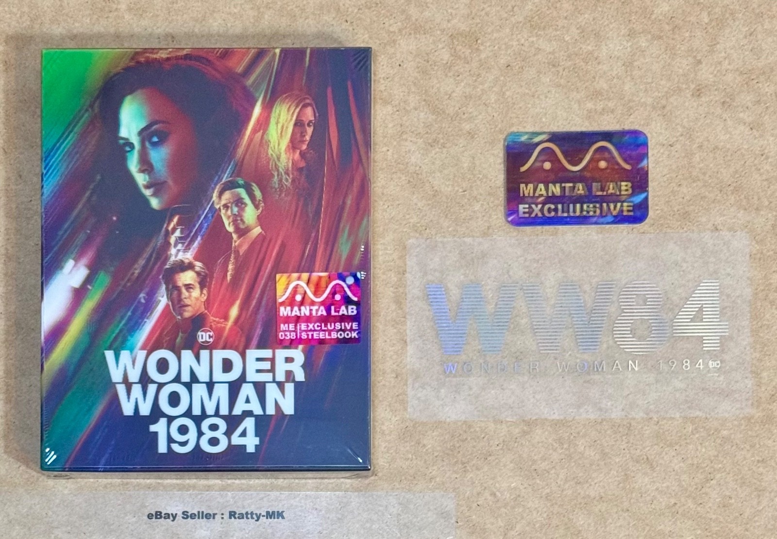 WONDER WOMAN 1984 - MANTA LAB DOUBLE LENTICULAR 4K + BLU RAY STEELBOOK - NEW