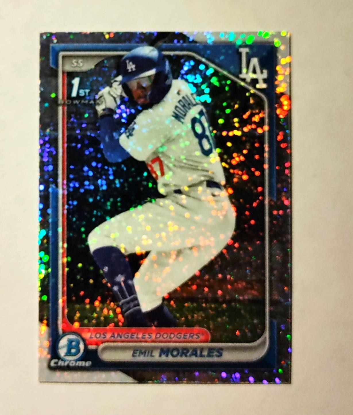 Emil Morales RC 2024 Bowman Chrome SPECKLE REFRACTOR 016/299 #BCP-221 1st K6
