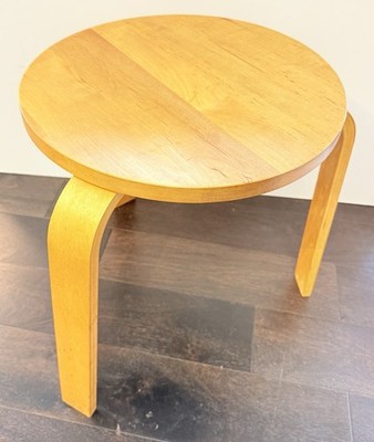 Vintage Mid century Stacking Stool In The Style Of Alvar Aalto Solid Birch Top