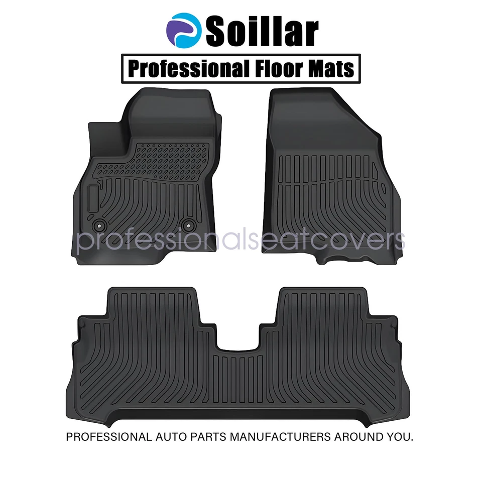 For 2017 2018 2019 2020 2021 2022 2023 Chevrolet Bolt EV TPE 3D Floor Mats Liner - Image 2 of 4