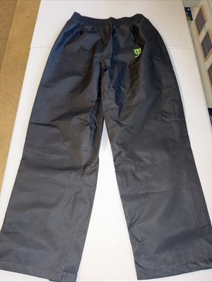 Tidewe Black Waterproof Rain Pants Mens Med Elastic Waist Outdoor Lightweight
