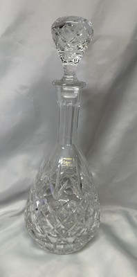 RARE-VINTAGE- MILLER - ROGASKA HAMILTON CUT CRYSTAL WINE DECANTER WITH STOPPER