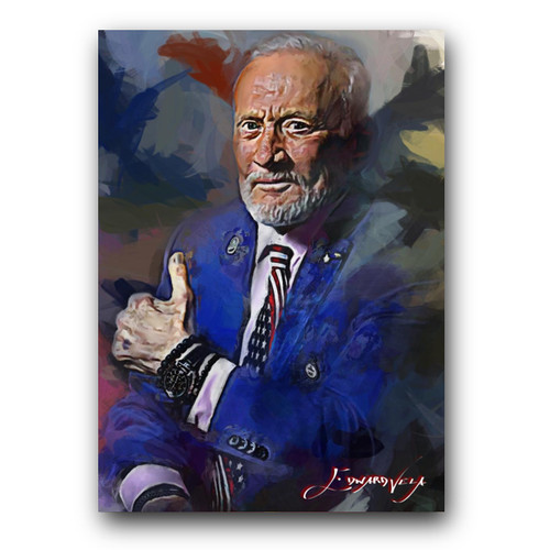 Buzz Aldrin #6 Art Card Limited 47/50 Edward Vela Signed (Celebrities Men)