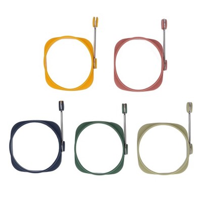 5x Handle Egg Frying Rings Silicone Double Sided Egg Rings Quadrate Round Du SET
