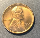 1954-D Uncirculated Lincoln Wheat Penny Lustrous  Cent Collectible Coin