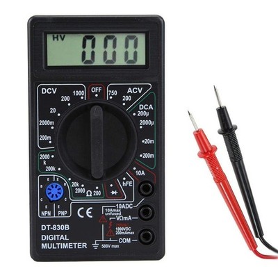 DT830B DC/AC LCD Digitalmultimeter 750/1000V Voltmeter Amperemeter Ohm Test4318