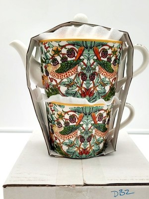 Lesser & Pavey Leonardo Collection William Morris STRAWBERRY THIEF ~ Tea For One