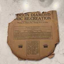 Edison Diamond Disc Re-Creation Early 1900s Record