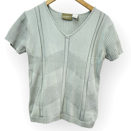 Haut Tricoté Liz Claiborne Lizwear Manches 3/4 Jaune - Taille PL (Petite Large) - Occasion Très Bon état