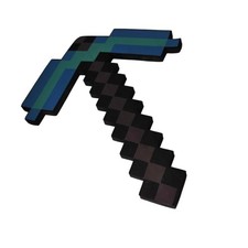 Minecraft Diamond Pickaxe 18 in Squishy Foam Squeeze Toy Pixel Prop Cosplay
