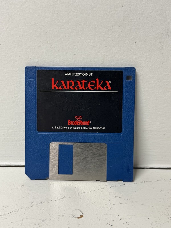 Broderbund Karateka Atari ST 520 1040 3.5” Floppy Disk Jordan Mechner