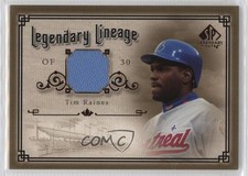 2005 SP Legendary Cuts Legendary Lineage Materials Tim Raines #LE-TR HOF 4at