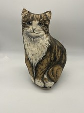 Vintage Kitten Kitty Cat Shaped Pillow Handma...