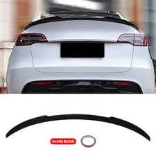 For 2020-2024 Tesla Model Y V Style Gloss Black Style Rear Trunk Spoiler Wing