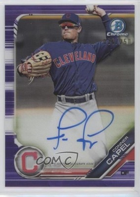 2019 Bowman Chrome Prospect Purple Refractor /250 Conner Capel #CPA-CC Auto 0c6
