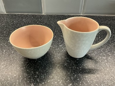 Poole Twintone Peach Bloom & Seagull C97, Milch & Zucker