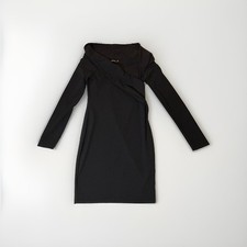 Nasty Gal Black Off Shoulder Bodycon Midi Dress Long Sleeve Women’s US 6