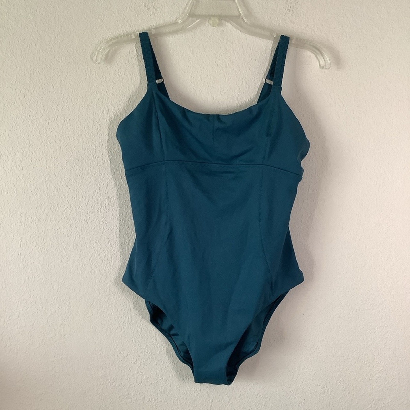 ATHLETA Sculpted One Piece Swimsuit XL Beach Vacation Minimalist Resort Teal