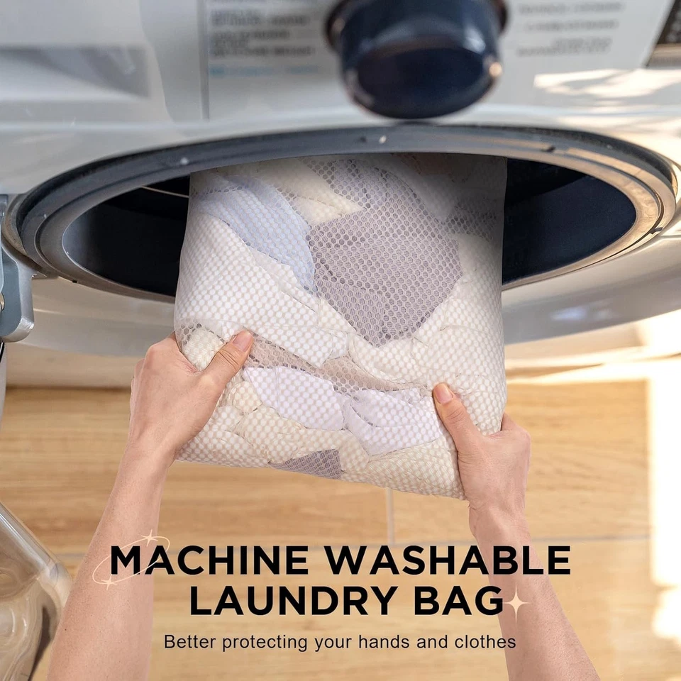 Juego de 8 cubos de compresión para artículos esenciales de viaje, color beige Foto 2 de 4