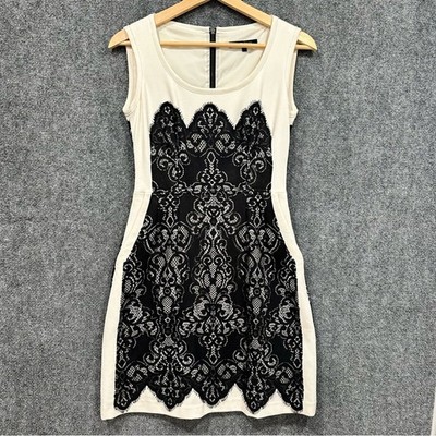 Nanette Lepore y2K Kissing Booth stretch mini dress 2 unexpected lace sleeveless