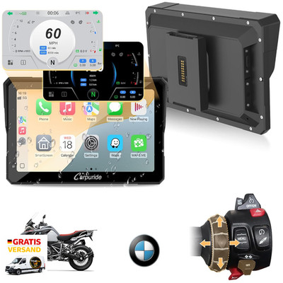 Carplay Bildschirm W702BS Pro 7 Zoll Wasserdicht BMW Motorrad