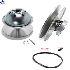 Primary Drive + Secondary Driven Clutch Belt For John Deere AMT600 622 626 Gator