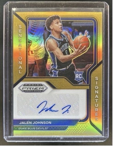 2021-22 Prizm Draft Jalen Johnson Sensational Signatures Prizm Gold Auto RC #/10