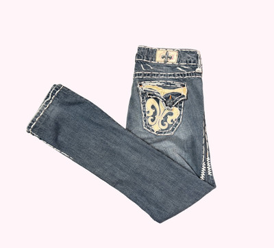 Laguna Beach Jeans Co Womens Vtg Y2K Slim Distressed Thick Stitch USA Made Denim