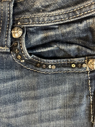 Pantalones de mezclilla Miss Me para niñas talla 12 azul bota - Imagen 3 de 8