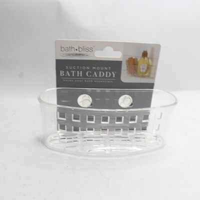 Bath Bliss Compact Suction Bath Basket Clear 6.25'' x 2.5'' x 2.35'' 3976