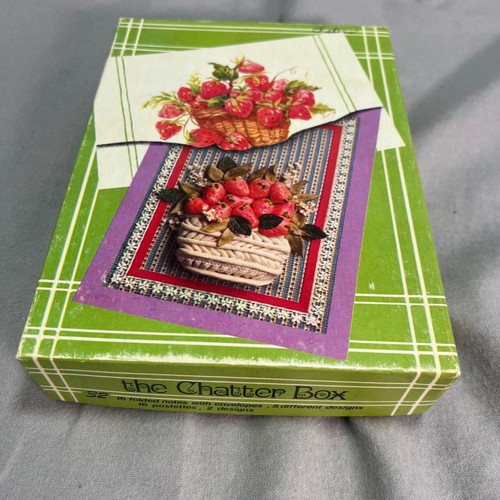 Vintage Greeting Card Lot The Chatter Box Stationery Note Cards Envelopes Seals
