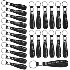 24 Pcs Inspirational Keychains Bulk Silicone Motivational Key Chains Apprecia...