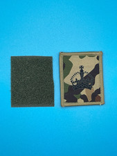 UBACS Rank Patch - King Charles Crown - Black on MTP - WO2 Crown CSM SSM Hook an