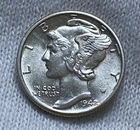 1942 !!Brilliant Uncirculated!!Mercury SILVER Dime Great Details&Color!FREE SHIP