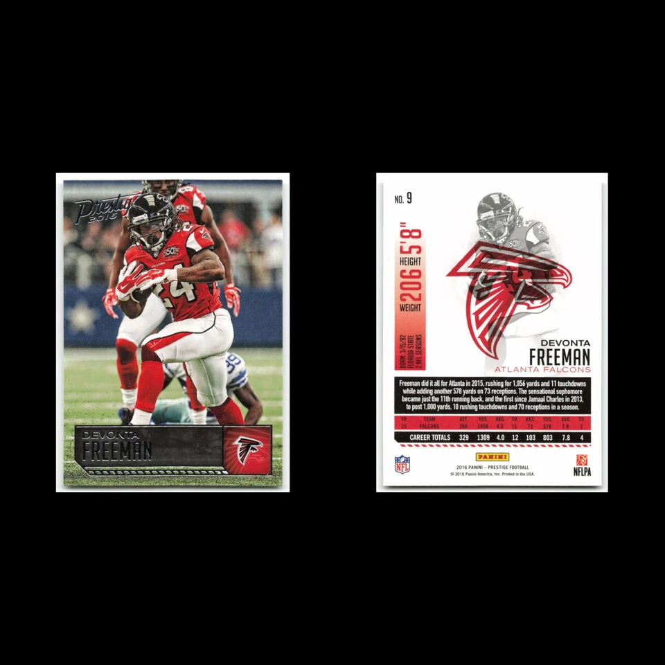 Devonta Freeman #9 2016 Panini Prestige Atlanta Falcons Football Card NFL NM - Image 3 of 3
