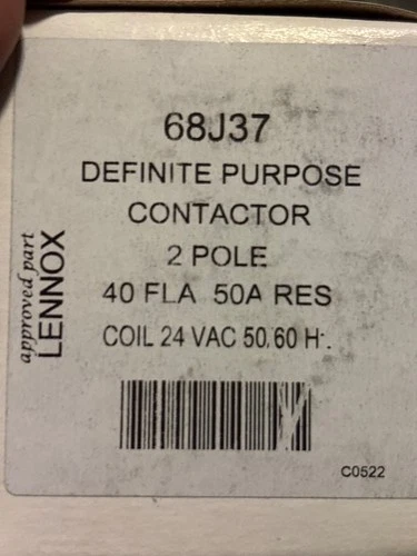 68J37 Lennox 2P 35A Contactor OEM 68J37