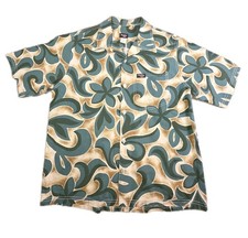 Hawaiian Surf Co Vintage Hawaiian Button Up Floral 100 Cotton Shirt Mens Size L