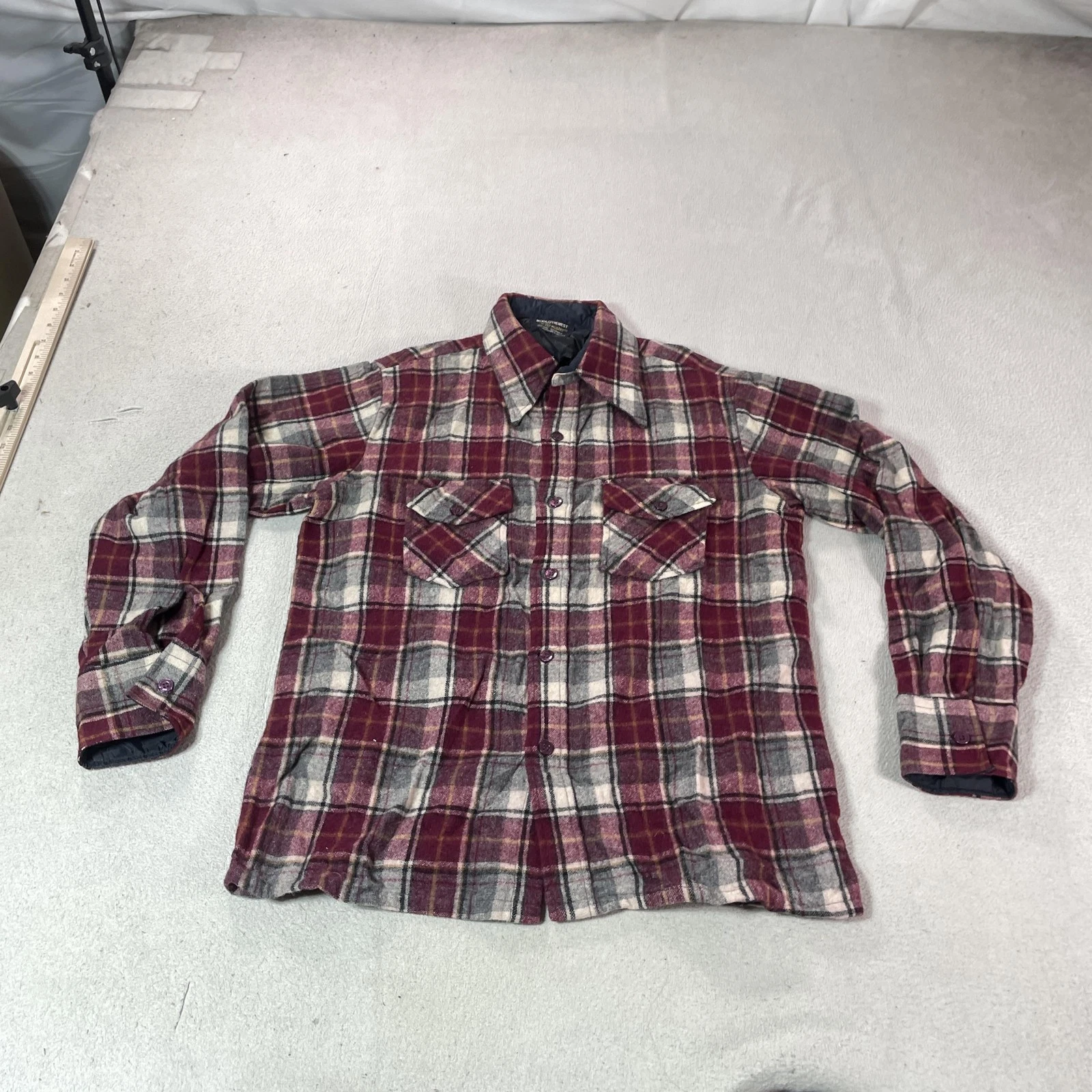 Vintage Wool O The West Jacket Mens Medium Red Plaid Flannel Lined Brewster Top
Opens in a new windo