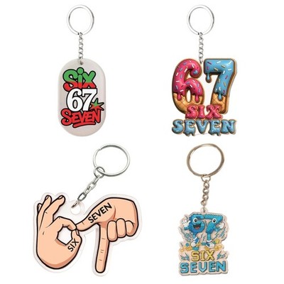Funny Memes Graphics Keychain Acrylic Materials Lightweight Portable For Key Bag