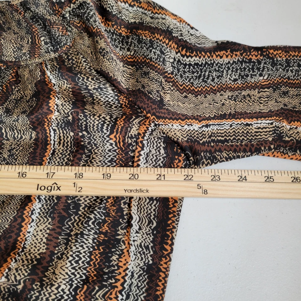 Women’s Blouse AB Studio Sz XL Long Button Sleeves Elastic Waist Silky NWT 0412 - Image 4 of 4