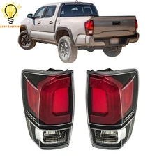 Tail lights For 2016-2021 2022 2023 Toyota Tacoma Clear Left&Right Black Bezel