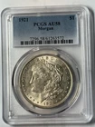 1921 Morgan Silver Dollar AU58