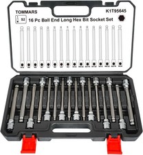 16pc 38 Inch Drive Ball End Long Hex Bit Socket Set Extra Long Allen Socket Set 16pc 38 Inch Drive Ball End Long Hex Bit Socket Set Extra Long Allen Socket Set
