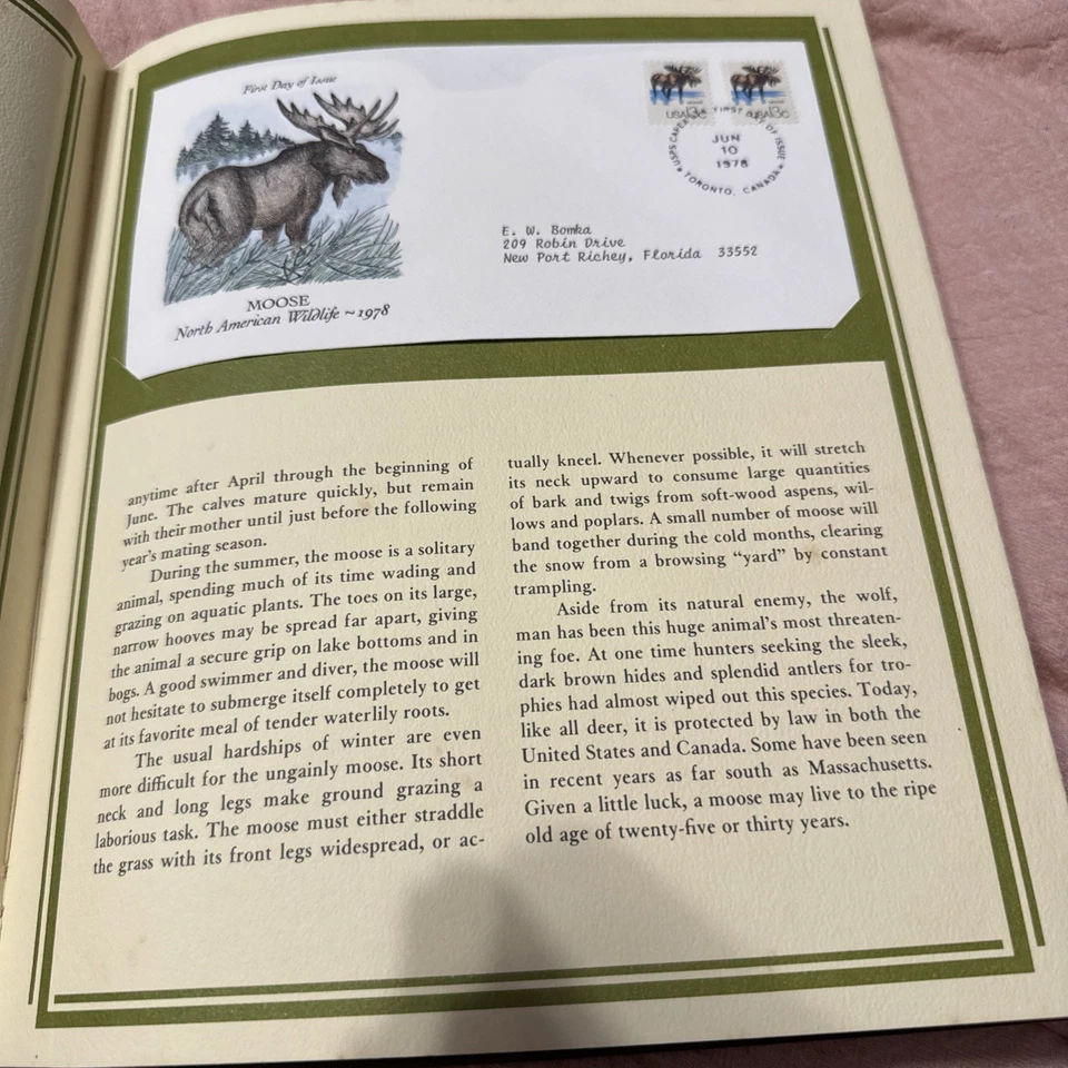 1978 CANADA POSTAL COMMEMORATIVE SOCIETY N American wildlife Collection stamps - Image 4 of 4