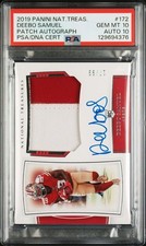 2019  NATIONAL TREASURES #172 DEEBO SAMUEL PATCH AUTOGRAPH 17/99