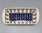 Polish Pottery Boleslawiec Apple Motif Serving Tray 11 X 5 inches Made in Poland