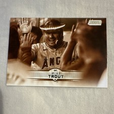 Topps 2025 Stadium Club Mike Trout Sepia Insert Los Angeles Angels #32 Baseball