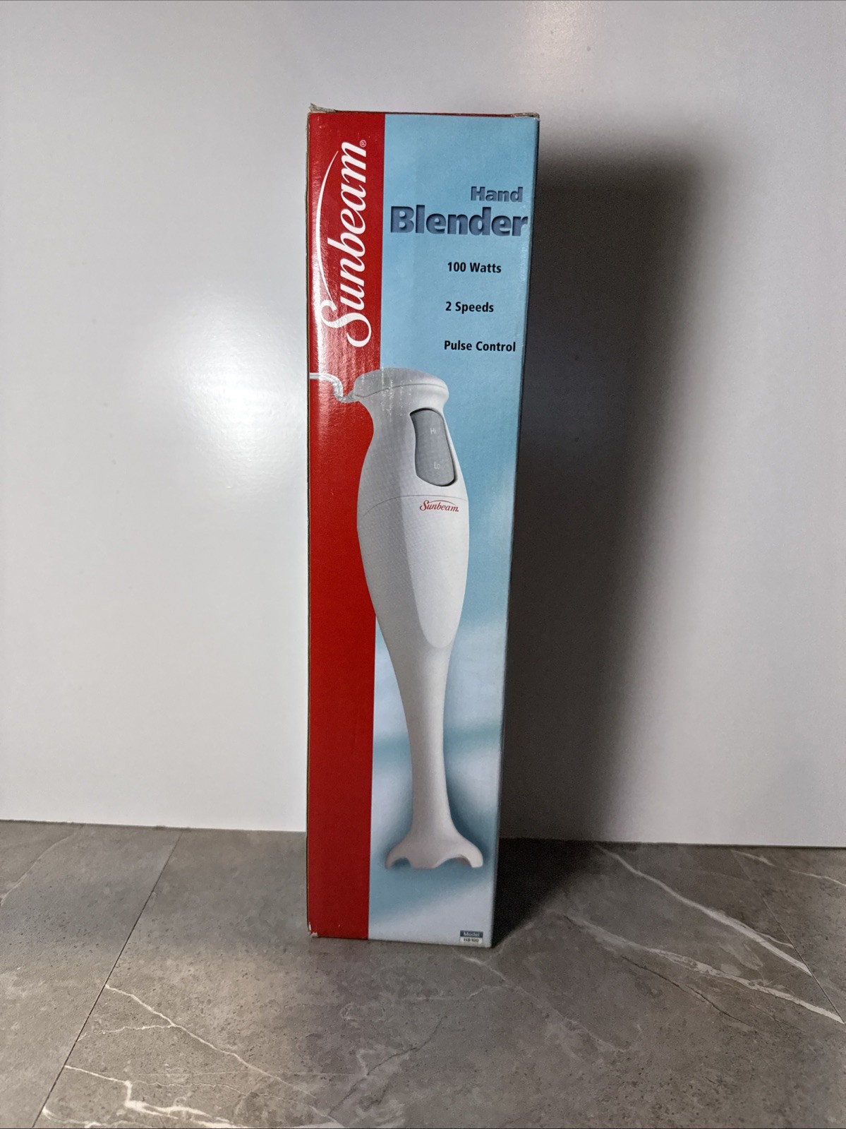 Vtg 2001 Sunbeam Hand Held Blender 2 Speed 100 Watts Stainle